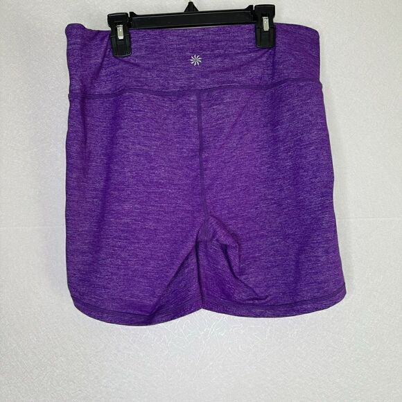 Athleta High Rise Chaturanga Quest Bike Shorts Purple L - Picture 3 of 5